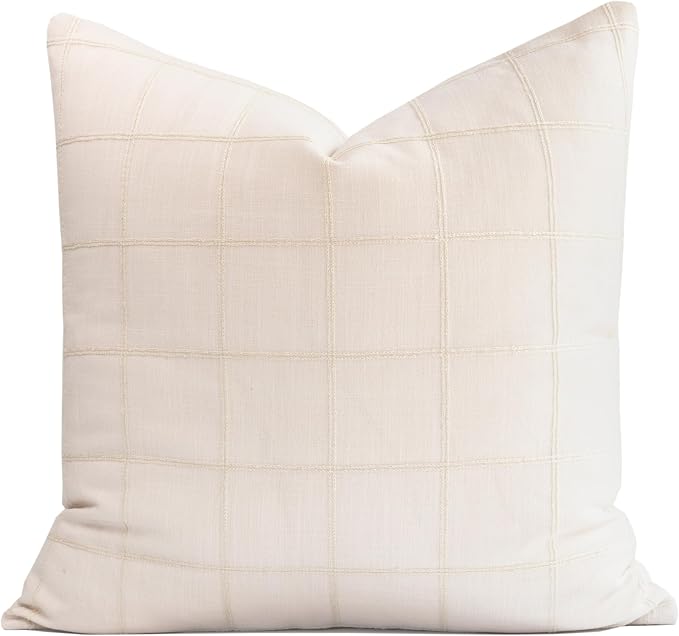 Crumbs Home Modern Farmhouse Fall Linen Indoor Outdoor Throw Pillow Cover Only by CRUMBSHOME