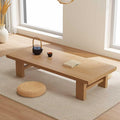 Japanese Solid Wood Low Coffee Table, Extra Thick Tatami Tables by YITAYMLI