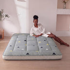MAXYOYO Grey Triangle Futon Mattress, Padded Japanese Floor Mattress Quilted - Image 7