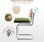 Zesthouse Mid Century Modern Dining Chairs Set of 4, Natural Rattan Dining - Image 3