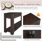 LKTART 63" Solid Wood Console Table Sofa Table - Image 6