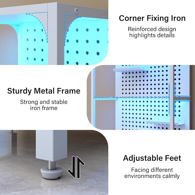 kepptory Display Case with LED Lights, Display Cabinet with Glass Storage - Image 6