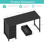 Lufeiya Gaming Desk with Fabric Drawers - Image 3