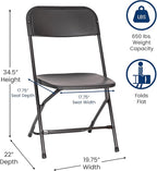 Flash Furniture Hercules Series Big & Tall Stackable Plastic Folding Chairs - Image 3