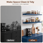 fuqing 40 Inch Floating Shelves | 6.7 Inch Deep Dark Blue Floating Shelves - Image 7