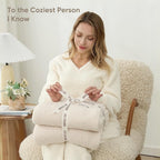 Snuggle Sac Buttery Ivory Bedding Blanket Twin Size 60x80, Super Soft Warm Cozy - Image 7