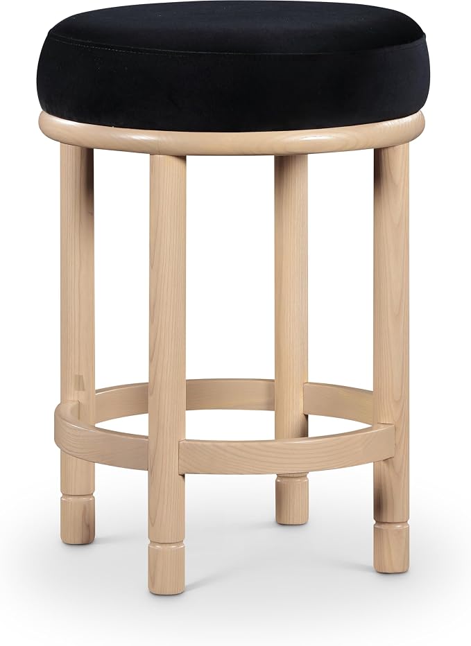 Meridian Furniture 976Black-C Monette Collection Art Deco Counter Stool by MeridianFurniture