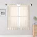 Sheer Curtains 54 inches Long 2 Panles by OWENIE