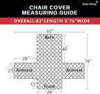 Easy-Going Reversible Couch Cover, Small Chair, Chocolate/Beige | Machine - Image 6