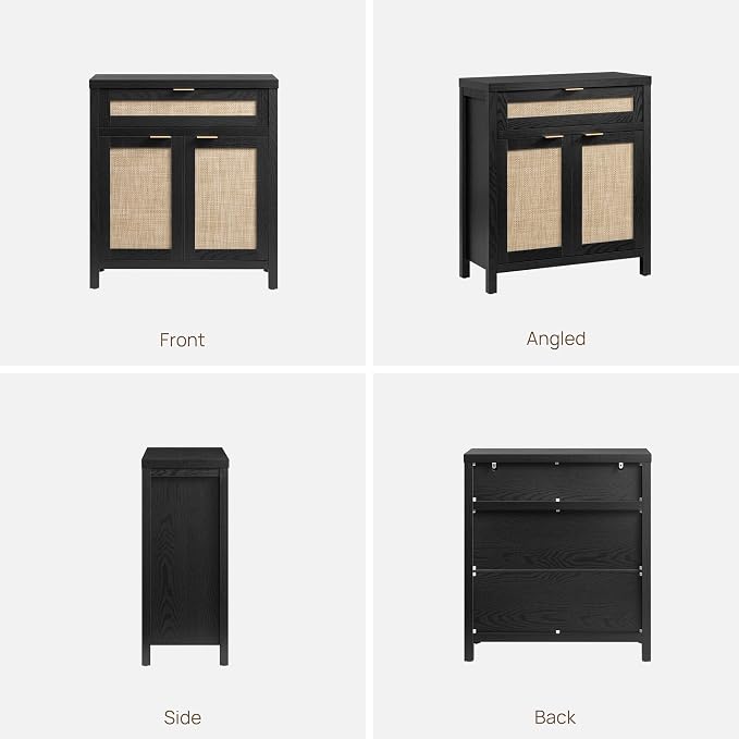 SICOTAS Sideboard Buffet Storage Cabinet, Rattan Accent Cabinet - Image 10