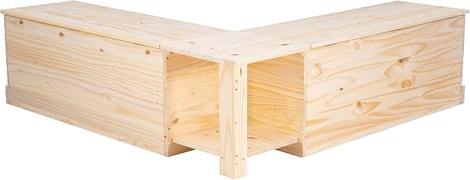 Linon Harris Unfinished Wood Backless Nook - Image 9