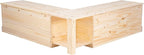 Linon Harris Unfinished Wood Backless Nook - Image 9
