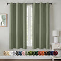 MIULEE Blackout Curtains for Bedroom 2 Panels 40 x 63 Inch Long Sage | Thermal by MIULEE