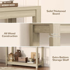 Besiost Small Farmhouse Wood Entryway Table Narrow Console Table - Image 5