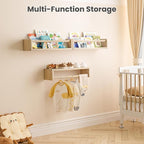 upsimples 2 Pack Nursery Book Shelves, 15.7 Inch Floating Bookshelves - Image 6