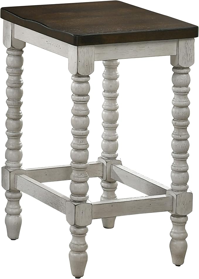 Furniture of America Lakeport Farmhouse Backless Wood 24 in. Counter Height - Image 4