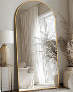 Antok 68" x26” Arched Full Length Floor Mirror, Free Standing/Wall Mount/Leaning - Image 2