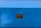 Oriental Bright Blue Long Moon Face 4 Drawers Slim Foyer Table Acs7761 - Image 8