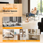 VINGLI 28" Wide Plush Upholstery Sling Modern Accent Chairs Set of 2, Reading - Image 8