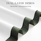AUSSPVOCT Pinch Pleated 90 Inch Linen Curtains 100% Blackout - Image 6