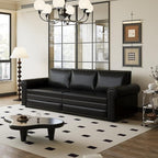 Faux Leather Sleeper Sofa Couch - Image 3