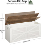 CHOEZON Storage Chest, 43.3" Toy Chest Storage, Farmhouse Storage Bench - Image 3