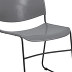 Flash Furniture 4 Pack HERCULES Series 880 lb. Capacity Gray Ultra-Compact - Image 9