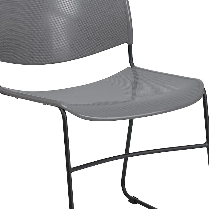 Flash Furniture 4 Pack HERCULES Series 880 lb. Capacity Gray Ultra-Compact - Image 9
