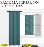 NICETOWN Sea Teal Blackout Curtains 120 inches Length - Image 5