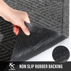 Sturdy Front Door Mat, Absorbent Muddy Dirt Resist Welcome Door Mats Outdoor - Image 4