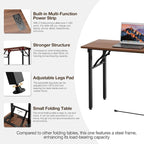 TEMI Long Computer Desk Folding Table - Image 7