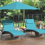 Sundale Outdoor Olefin Quilted Lounge Cushion Set of 4, Patio Foldable Chaise - Image 9