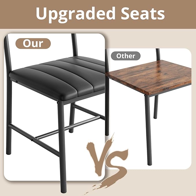 IRONCK Dining Table Set for 4, Kitchen Table - Image 5