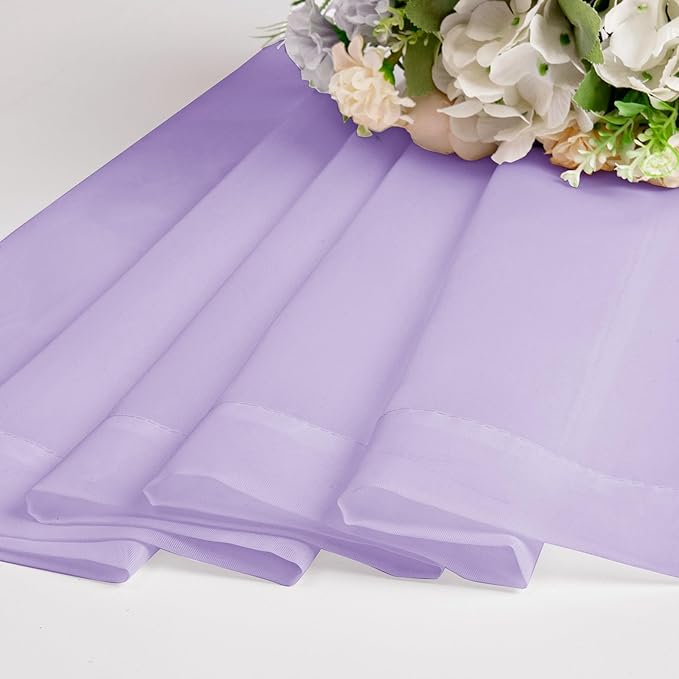 Light Purple Sheer Curtains 90 Inches Long 2 Panels Set - Image 5