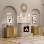Brafab Buffet Cabinet, Wood Fluted Credenza - Image 4