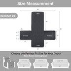 Large Black Recliner Chair Covers, Quilted Décor Water-Repellent Lazy Boy Chair - Image 6