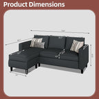 Nuturelly Convertible Sectional Sofa Couch - Image 2