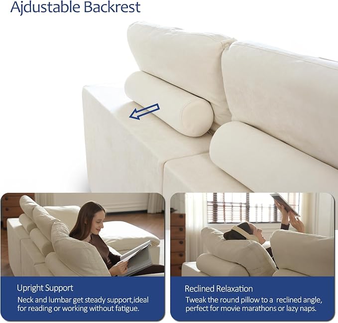 ANONER 140" Cloud Sectional Couches - Image 7