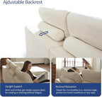 ANONER 140" Cloud Sectional Couches - Image 7