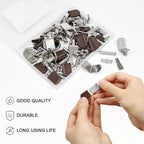 102Pcs Shelf Pins Pegs Kit, 6 Styles Nickel Plated Shelf Support Pegs, - Image 6
