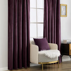 MIULEE Dark Purple Velvet Curtains 52x108 inches Luxury Blackout Curtains | - Image 7