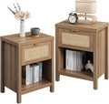 SICOTAS Rattan Nightstands Set of 2 by SICOTAS