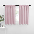 NICETOWN Kitchen Curtains, Baby Pink, Short Blackout Curtains & Drapes by NICETOWN