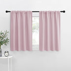 NICETOWN Baby Pink Kitchen Curtains, Short Blackout Curtains & Drapes, Small by NICETOWN