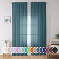 Sheer Curtains 96 inches Long for Bedroom Living Room 2 Panels Set, Farmhouse by OWENIE