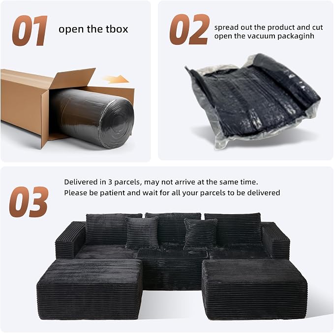 110" Modular Sectional Couch - Image 7
