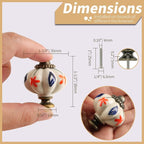 Ivory Pumpkin Knobs 2 Pack Ceramic Cabinet Knobs Vintage Drawer Pulls - Image 4