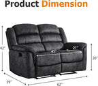 EBELLO Loveseat Recliner Sofa for Living Room, Extra Wide Modern Overstuffed 2 - Image 2
