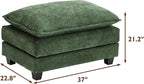Ihanherry Ottoman for Modular Sectional Cloud Couch, Chenille Deep Seat Sofa - Image 3