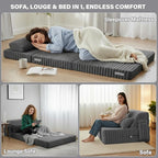 Tiita Folding Sofa Bed Twin Size, Convertible Sleeper Chair Mattress - Image 4
